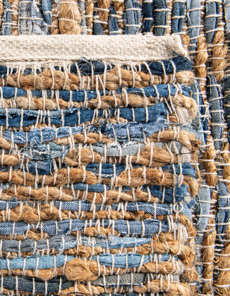 Detail image of  9' x 12'  Hand Woven Chindi Jute Rug