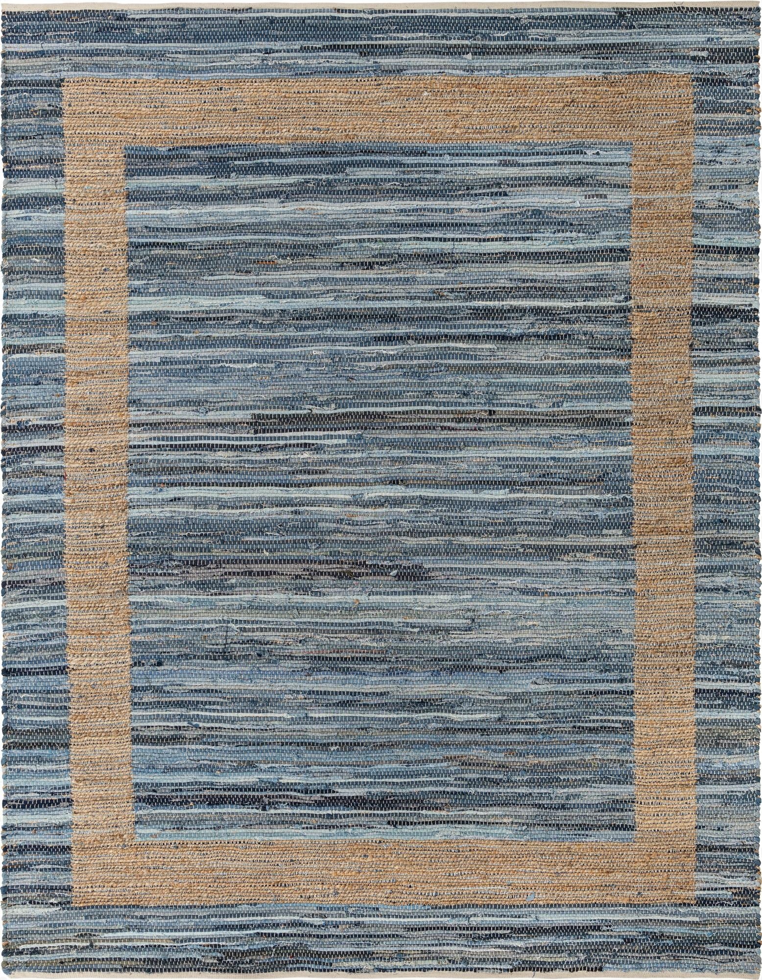  8' x 11'  Hand Woven Chindi Jute Rug