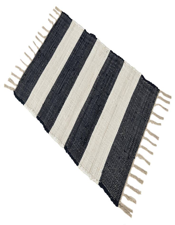 Detail image of  2' x 3' 1  Hand Woven Chindi Rag Rug