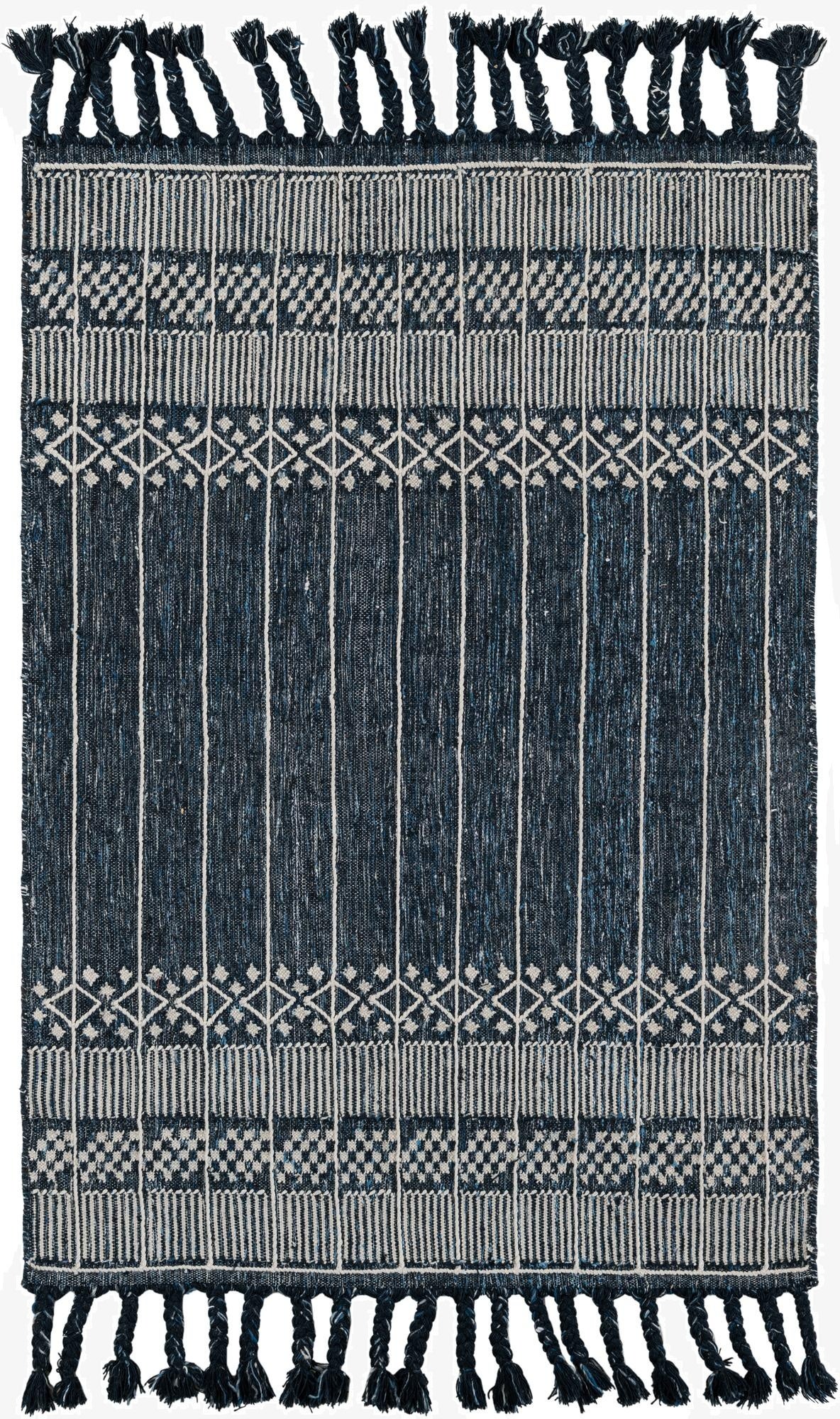  4' 1 x 6' 1  Washable Eco Bohemian Indoor / Outdoor Rug