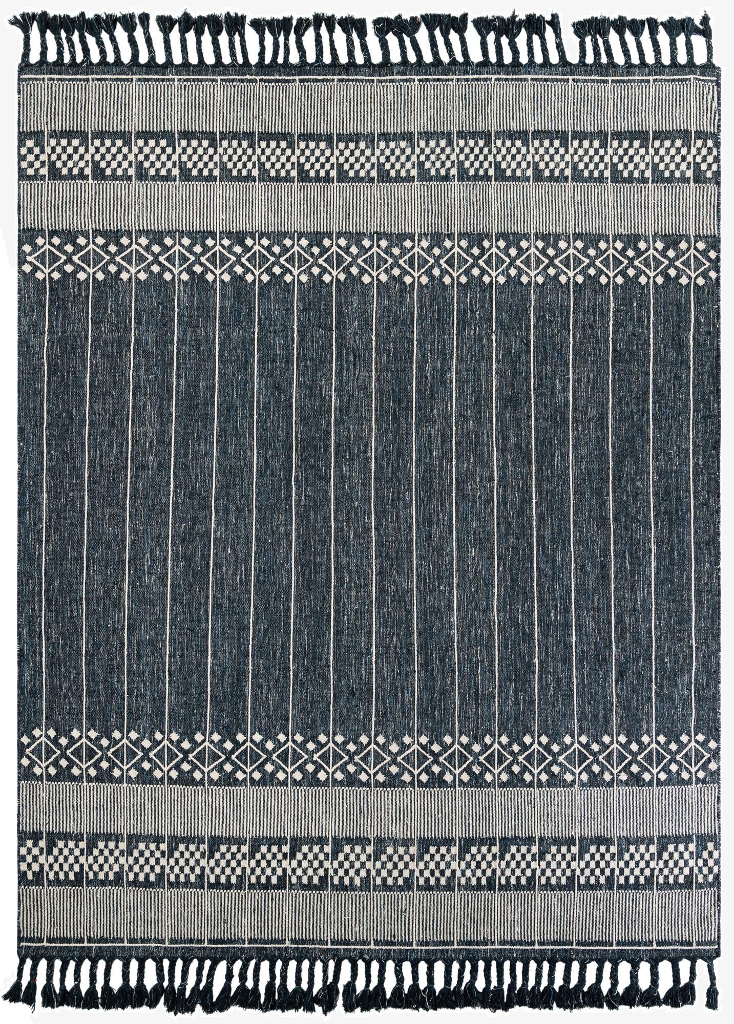  9' x 12'  Washable Eco Bohemian Indoor / Outdoor Rug