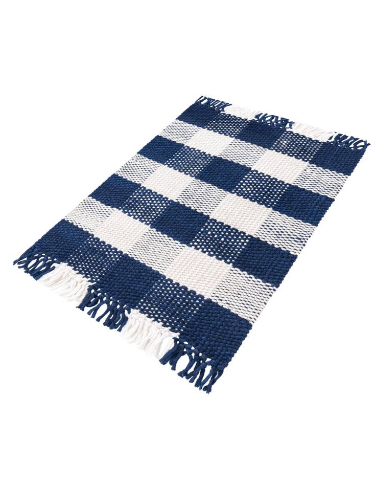 Detail image of  2' 2 x 3' Eco Plaid   Washable Indoor / Outdoor Rug