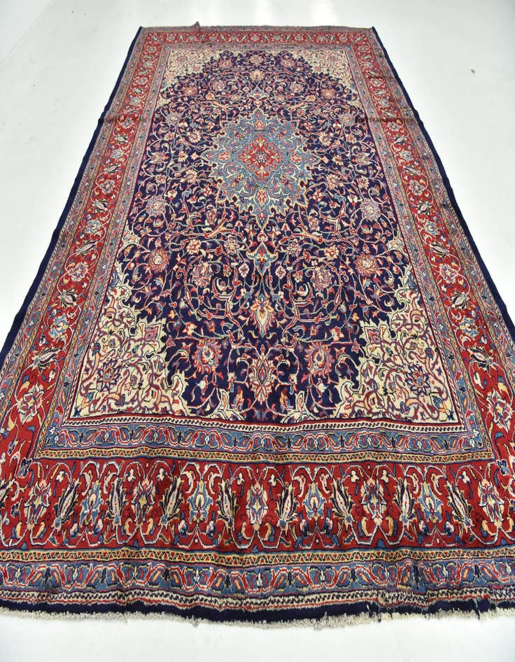 Detail image of  10' 2 x 13' 5  Hand Knotted Farahan Persian Wool Rug