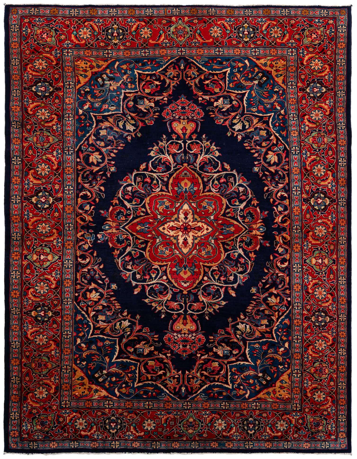 Primary image  8' 6 x 11' 7  Hand Knotted Farahan Persian Wool Rug