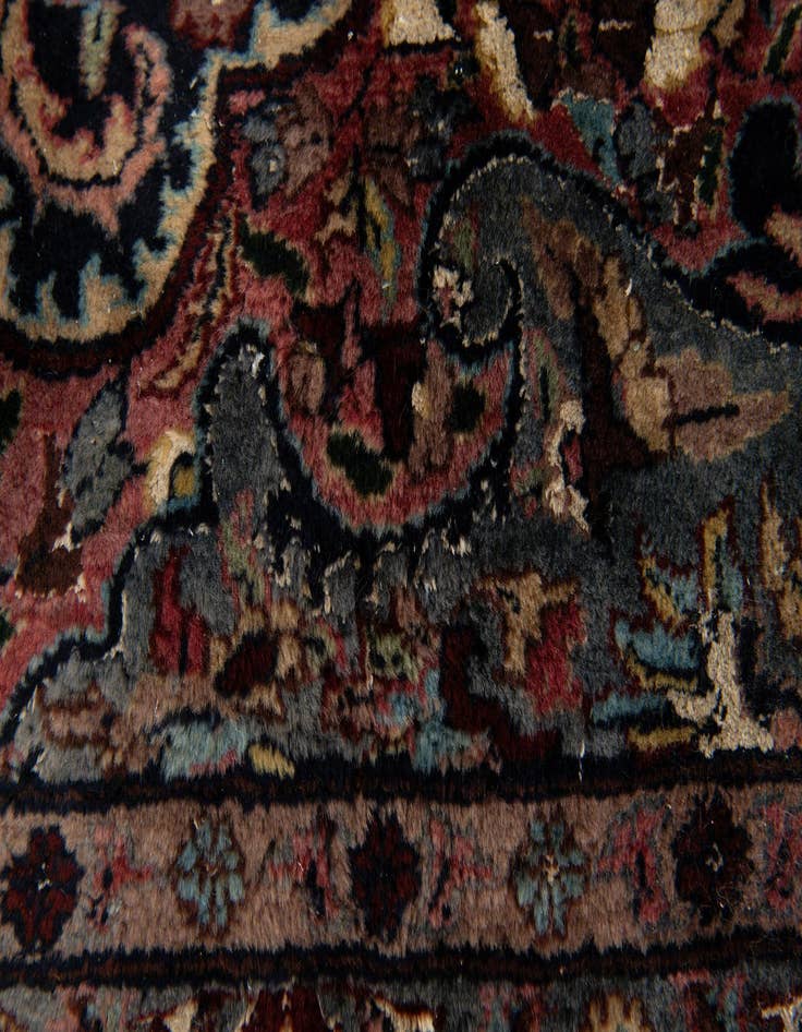 Detail image of 6' 1 x 8' 8 Hand Knotted Farahan Oriental Wool Rug