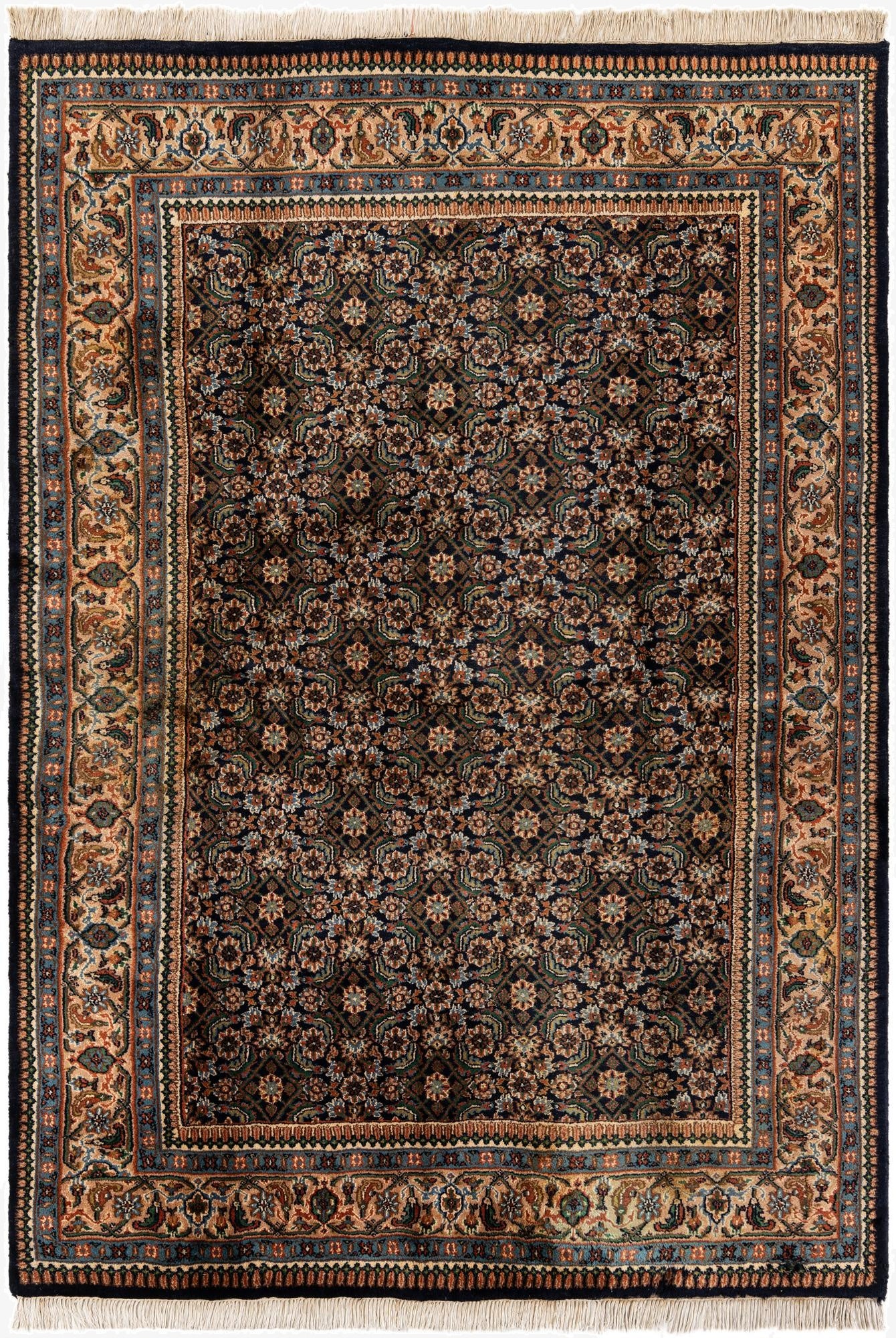  6' 1 x 8' 7  Hand Knotted Farahan Wool Rug