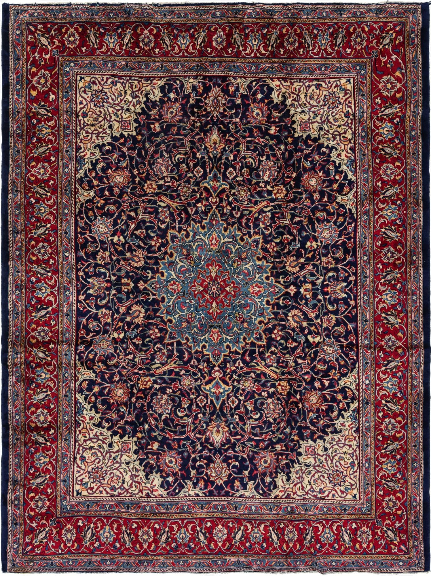  10' 2 x 13' 5  Hand Knotted Farahan Persian Wool Rug