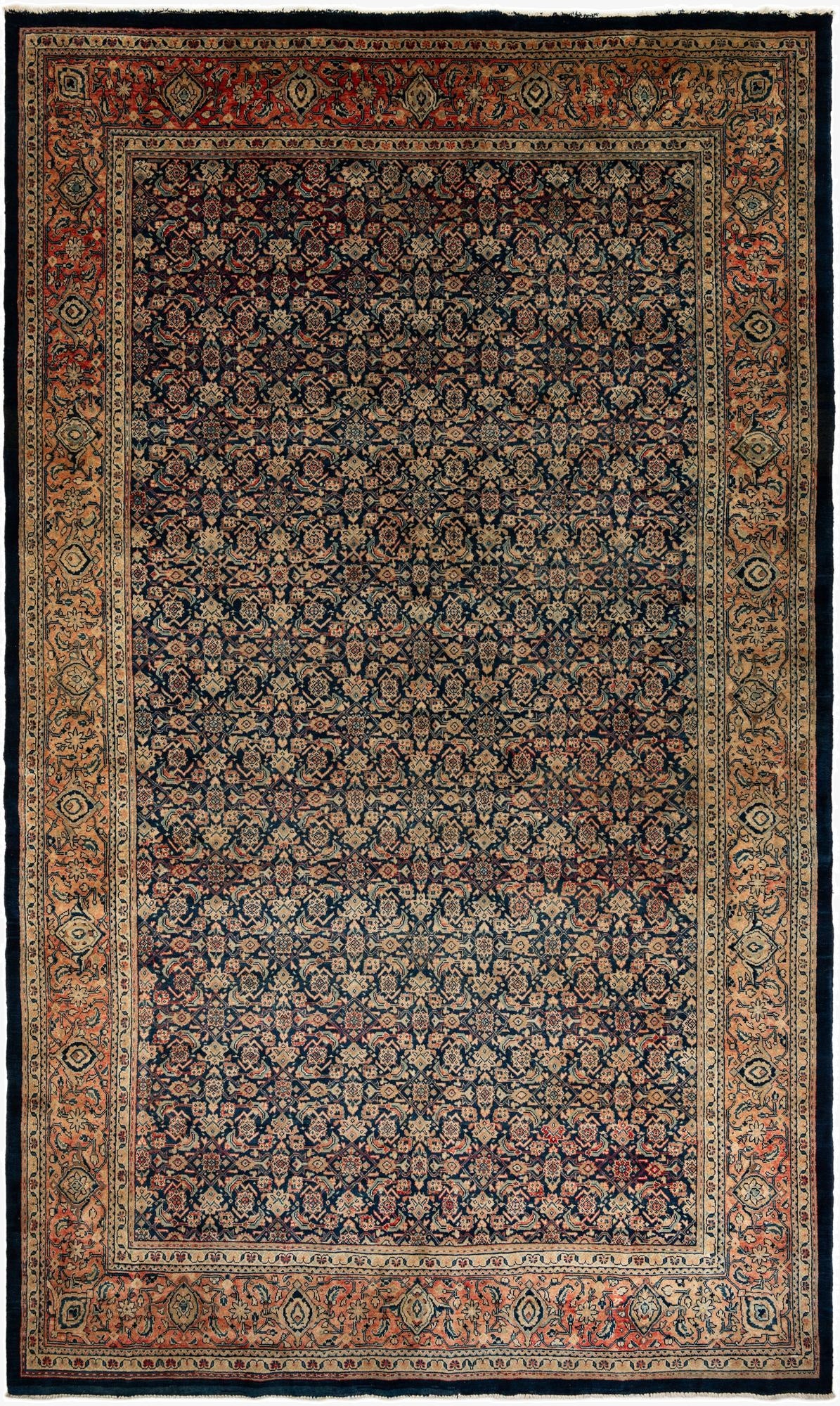  9' 9 x 16' 5  Hand Knotted Farahan Persian Wool Rug