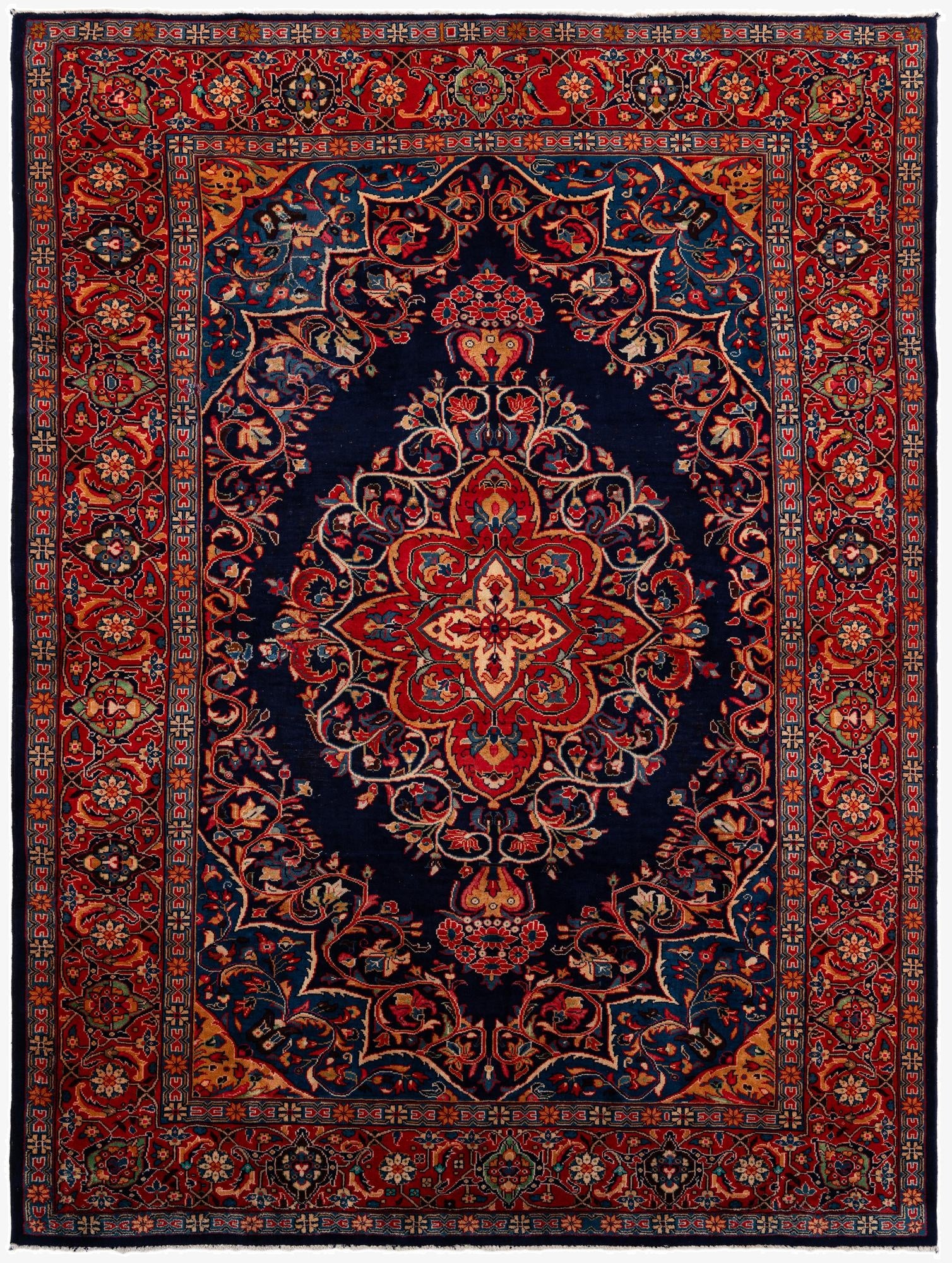  8' 6 x 11' 7  Hand Knotted Farahan Persian Wool Rug