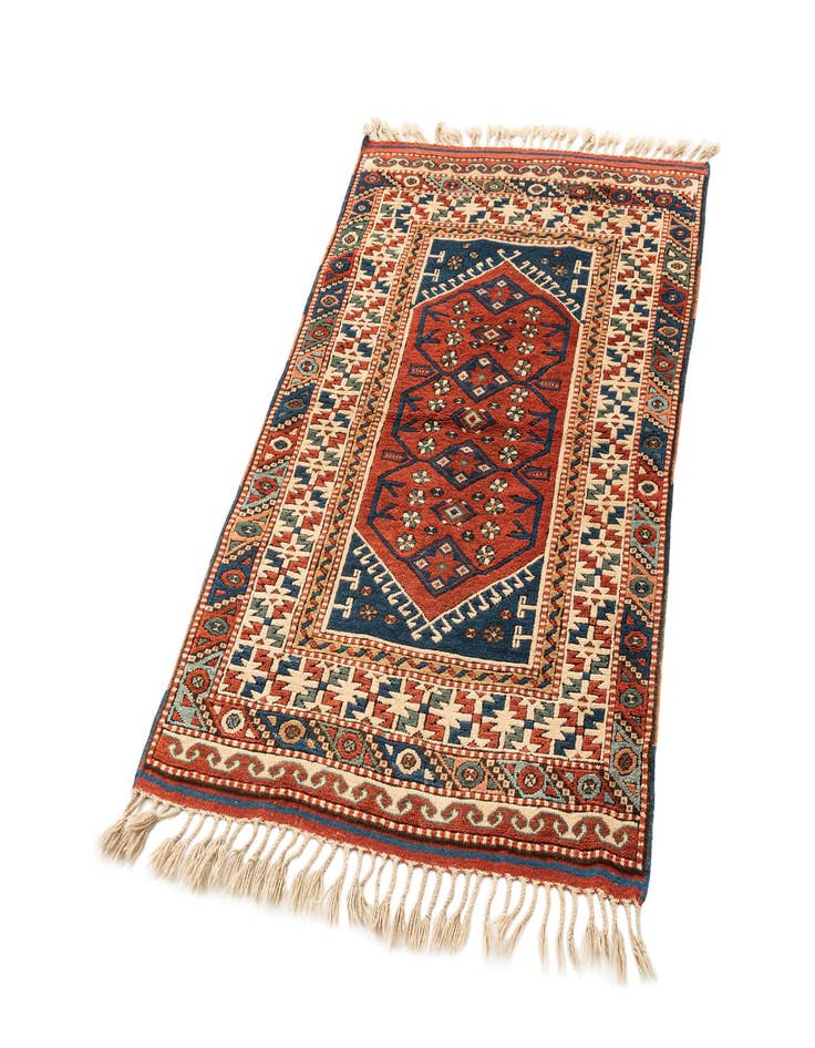 Detail image of  3' 5 x 5' 1  Hand Knotted Fars Oriental Wool Rug