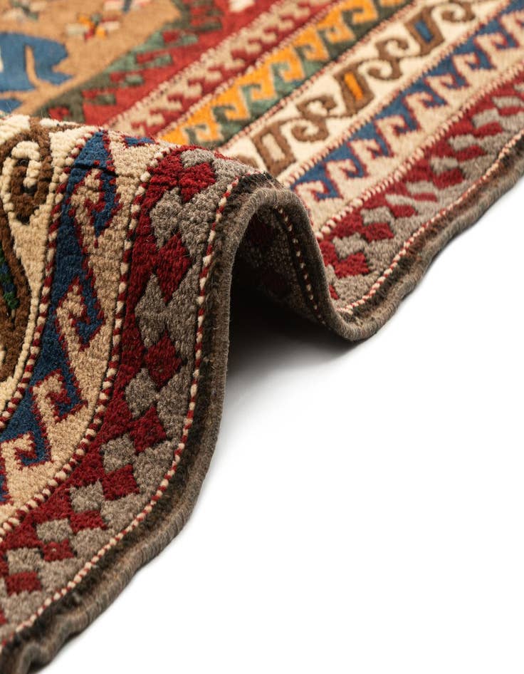 Detail image of  4' 10 x 7' 4  Hand Knotted Fars Wool Rug