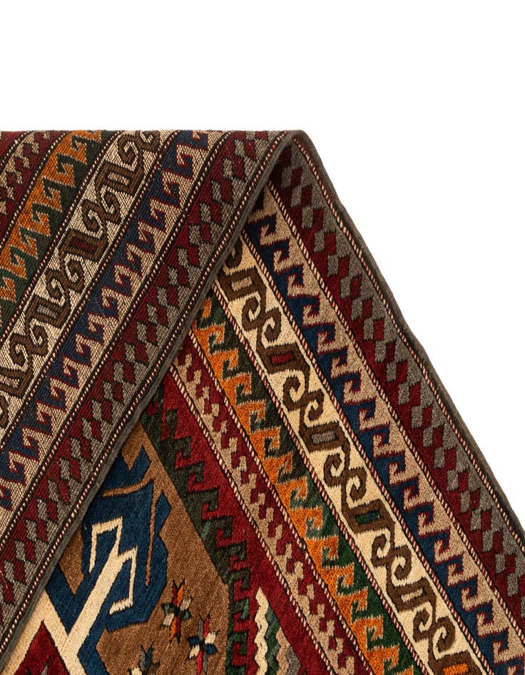 Detail image of  4' 10 x 7' 4  Hand Knotted Fars Wool Rug