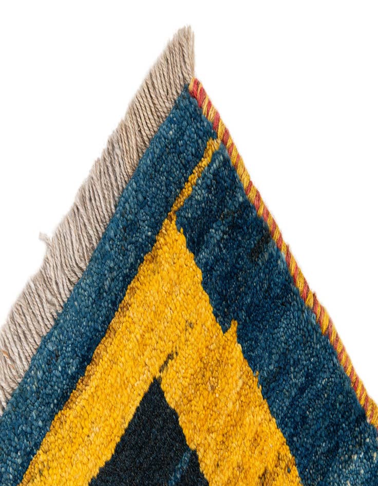 Detail image of  7' x 9' 6  Hand Knotted Gabbeh Persian Wool Rug