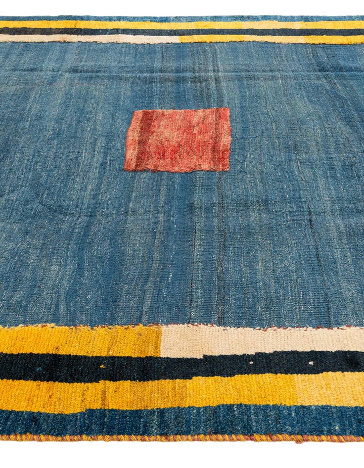 Detail image of  7' x 9' 6  Hand Knotted Gabbeh Persian Wool Rug