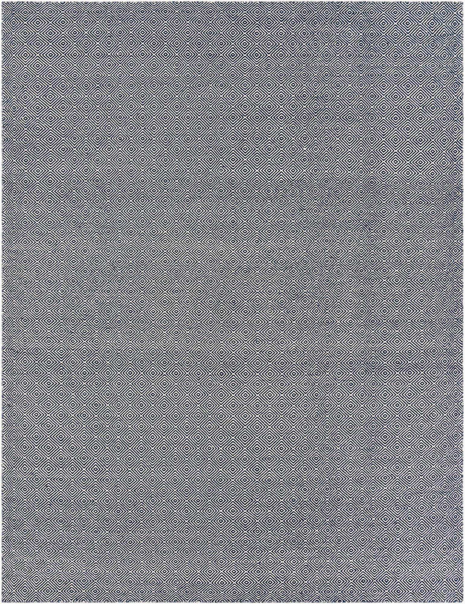  9' x 12'  Hand Woven Geo Trellis Flatweave Rug