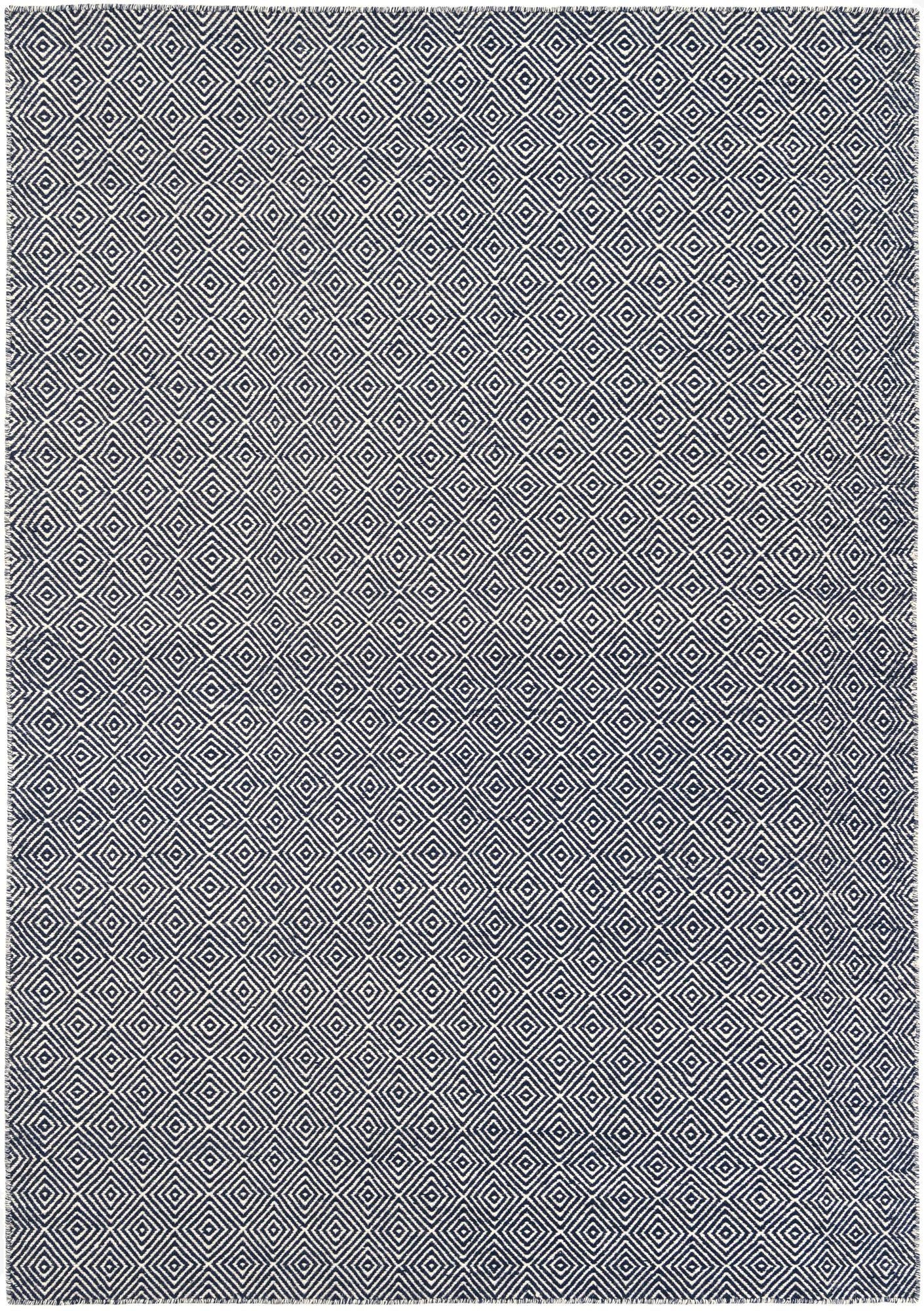  6' 1 x 9'  Hand Woven Geo Trellis Flatweave Rug