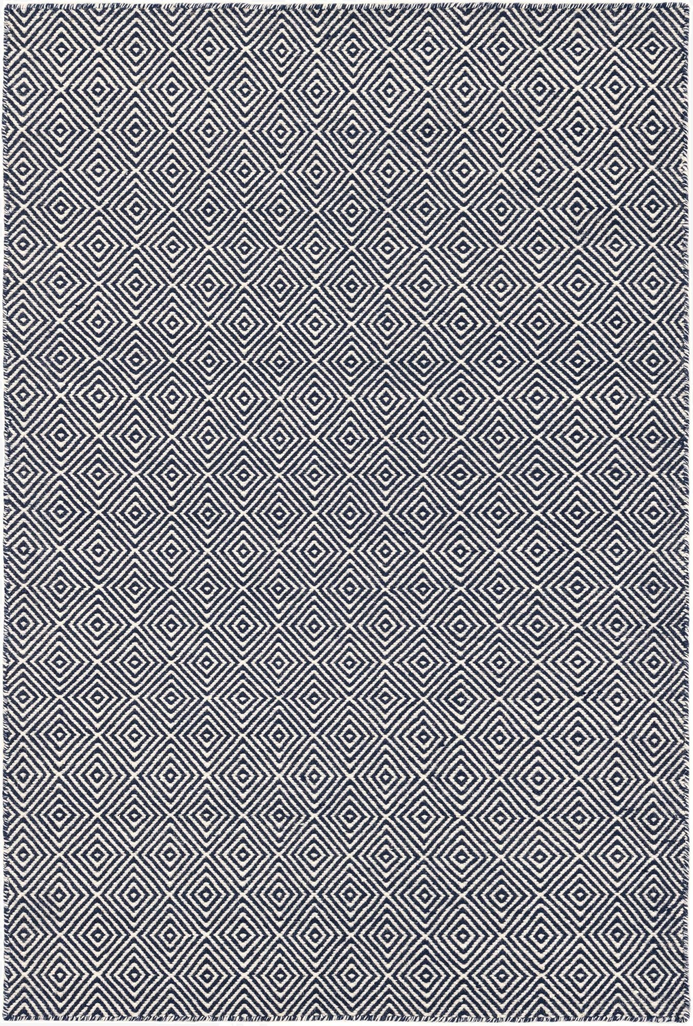  4' 1 x 6' 1  Hand Woven Geo Trellis Flatweave Rug