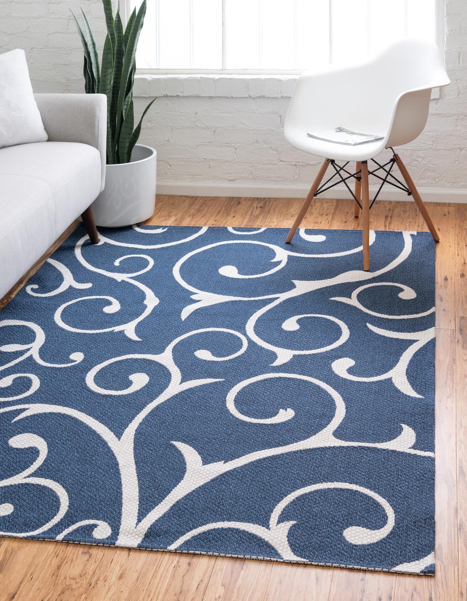 Navy Blue 5' x 7' 2 Georgia Rug | Rugs.com