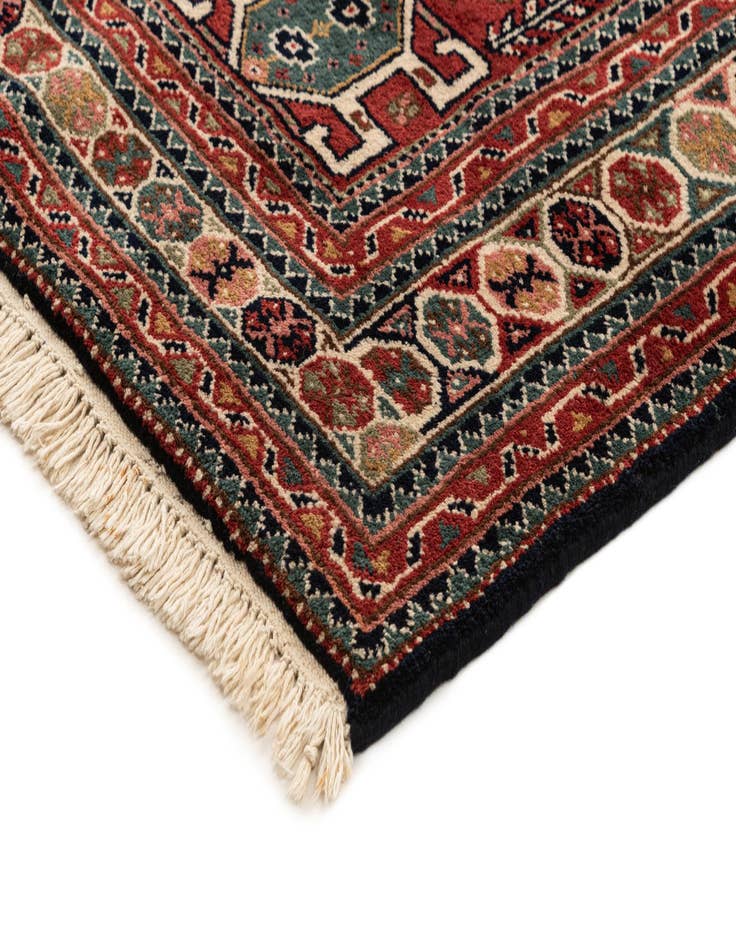 Detail image of  6' 4 x 9' 9  Hand Knotted Ghashghaei Wool Rug