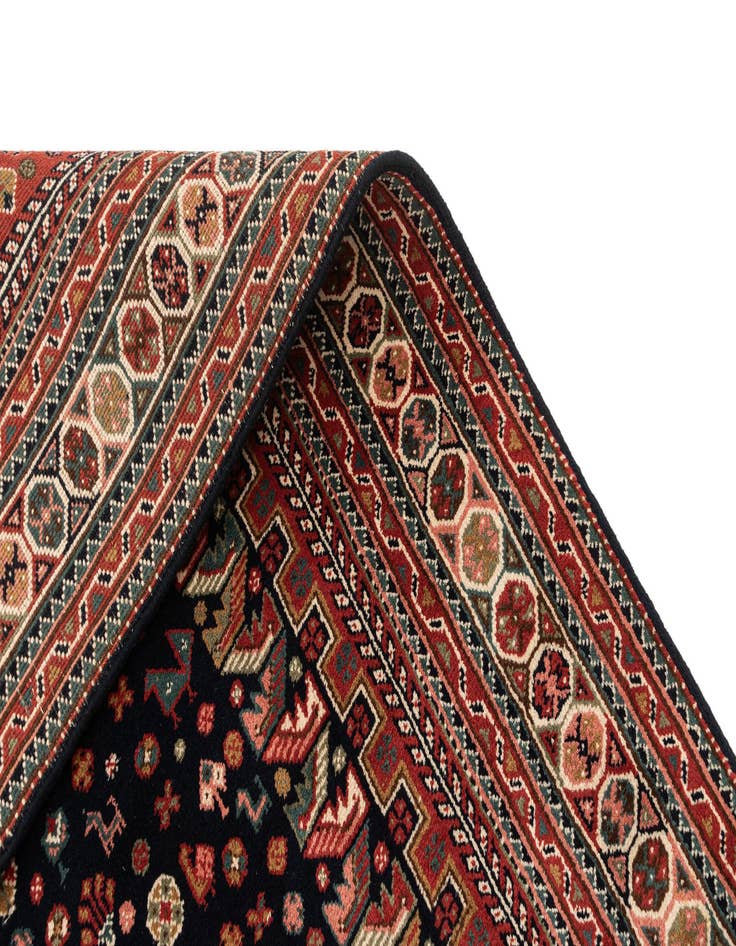 Detail image of  6' 4 x 9' 9  Hand Knotted Ghashghaei Wool Rug