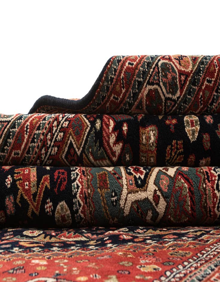 Detail image of  6' 4 x 9' 9  Hand Knotted Ghashghaei Wool Rug