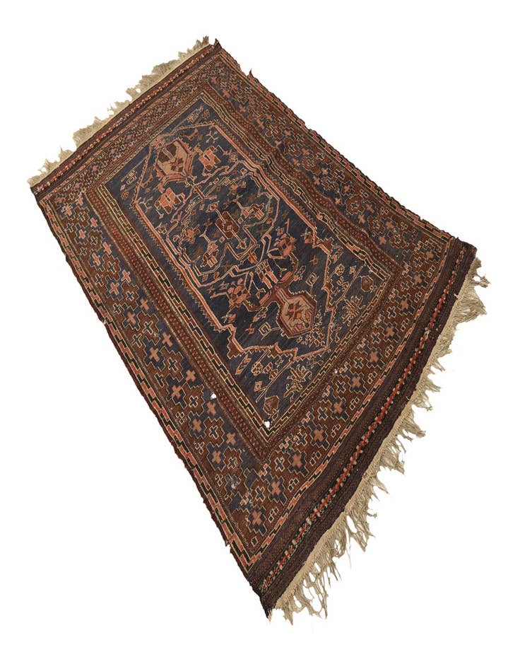 Detail image of  3' 8 x 6' 3  Hand Knotted Ghoochan Persian Wool Rug