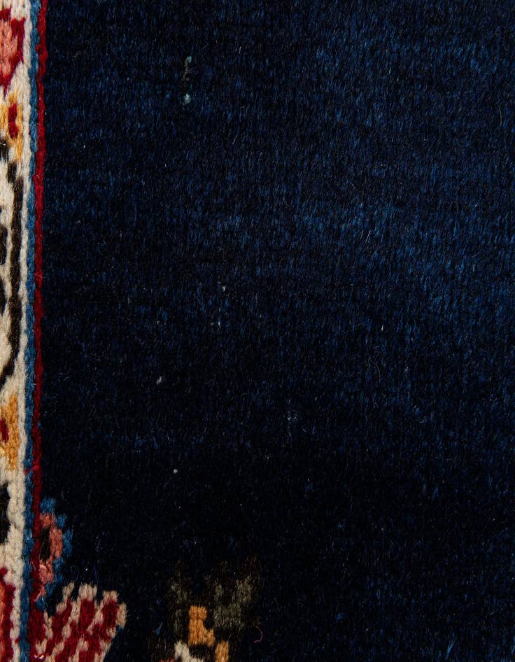 Detail image of  2' 10 x 5'  Hand Knotted Hamedan Wool Rug