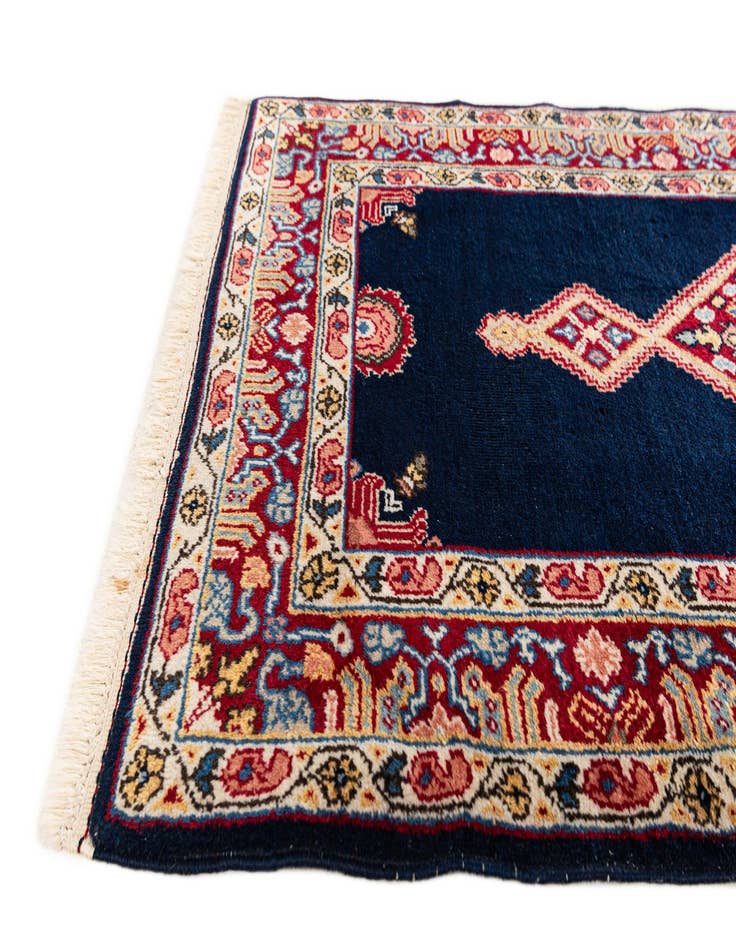 Detail image of  2' 10 x 5'  Hand Knotted Hamedan Wool Rug