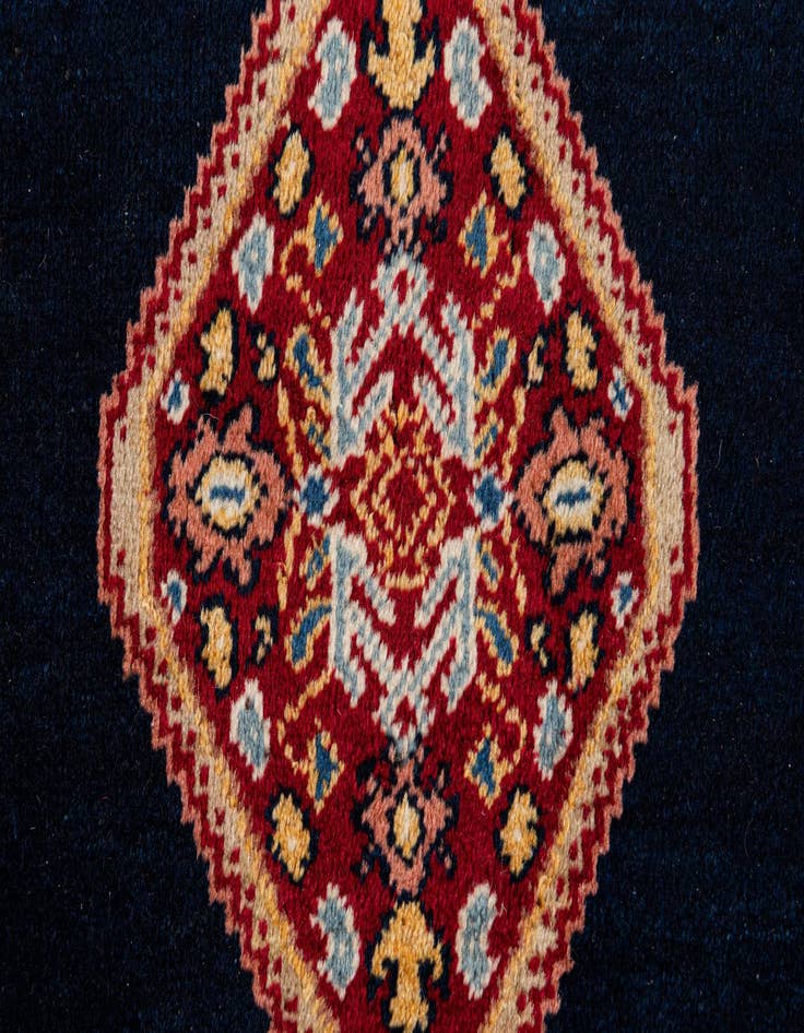 Detail image of  2' 10 x 5'  Hand Knotted Hamedan Wool Rug
