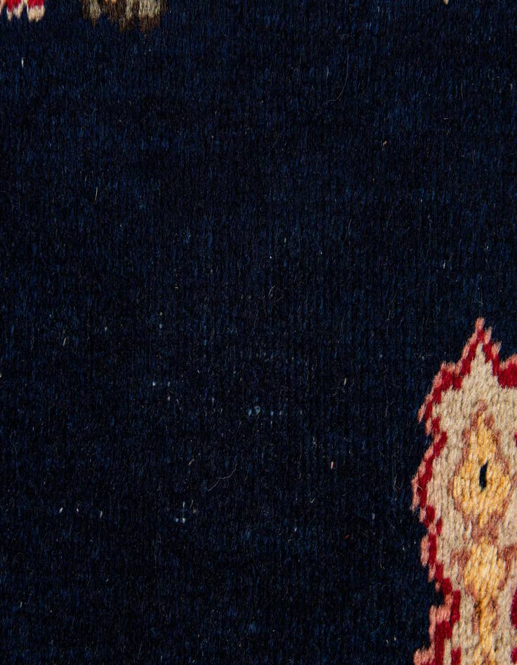 Detail image of  2' 10 x 5'  Hand Knotted Hamedan Wool Rug