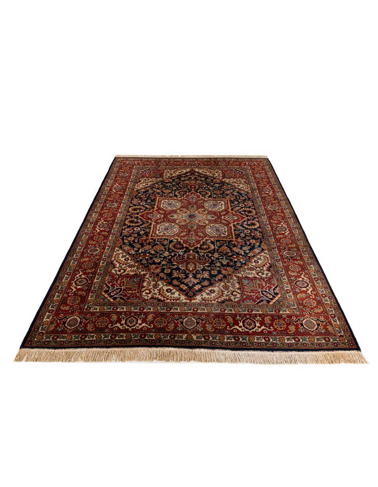 Detail image of  7' 5 x 10' 6  Hand Knotted Hamedan Persian Wool Rug