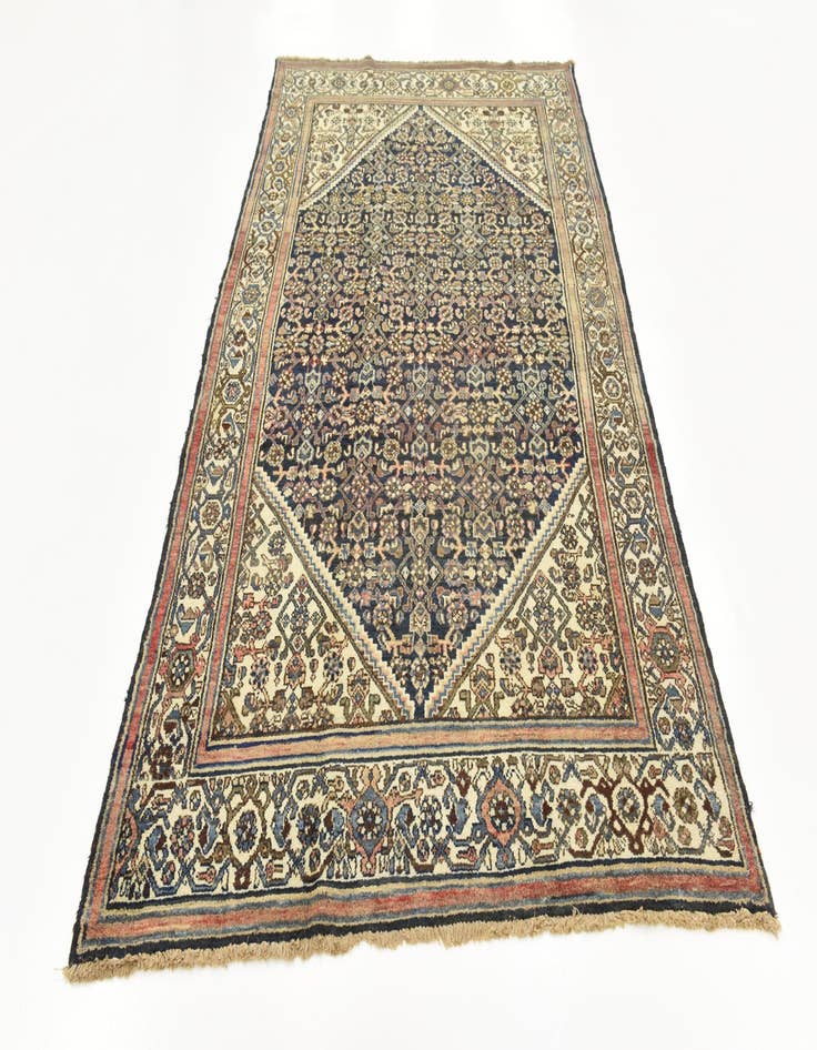 Detail image of  5' 7 x 10'  Hand Knotted Hossainabad Persian Wool Rug