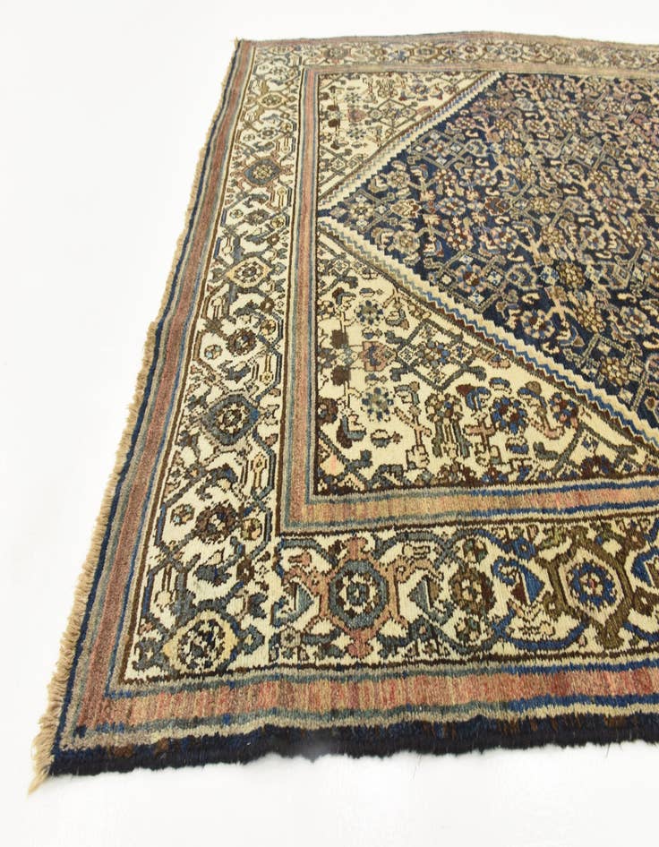 Detail image of  5' 7 x 10'  Hand Knotted Hossainabad Persian Wool Rug