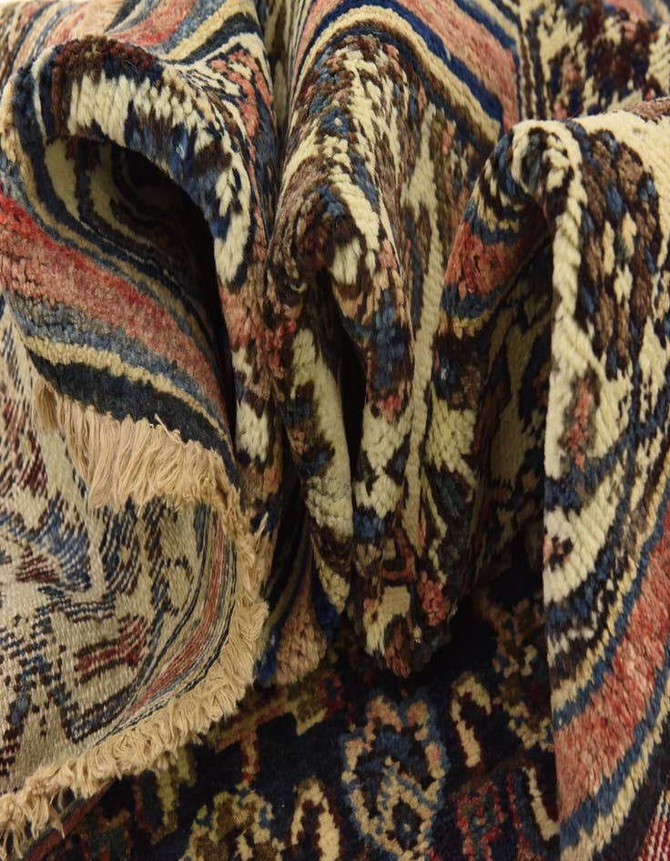 Detail image of  5' 7 x 10'  Hand Knotted Hossainabad Persian Wool Rug