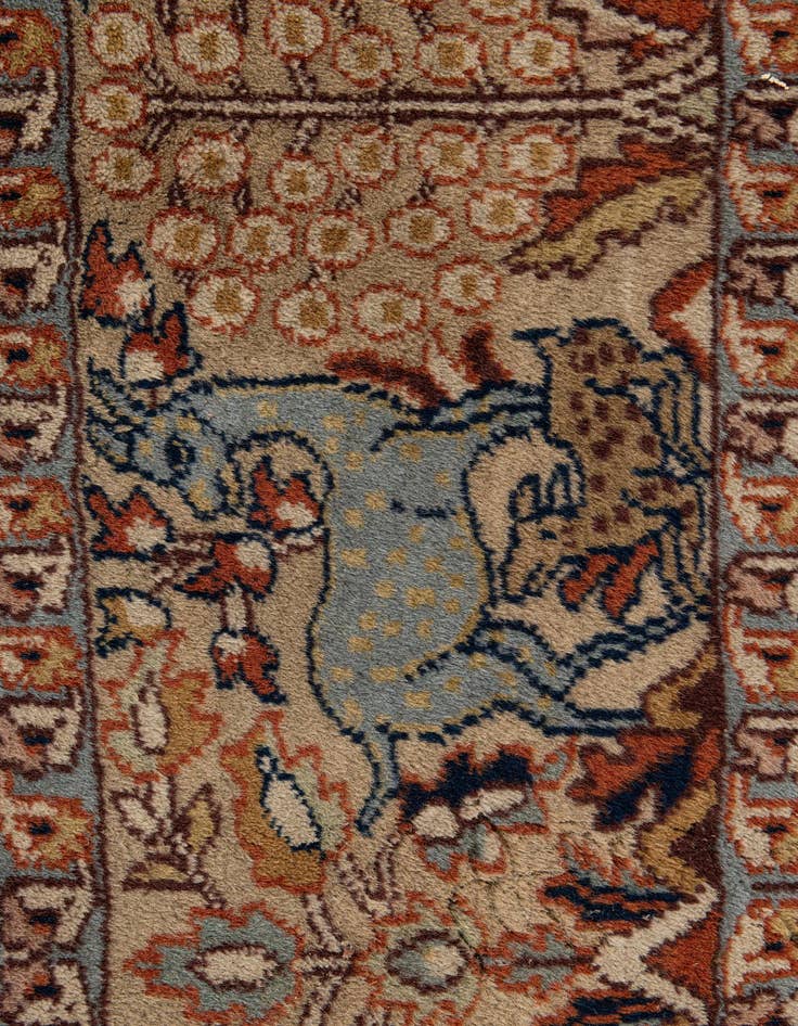 Detail image of  6' x 9' 2  Hand Knotted Isfahan Oriental Wool Rug