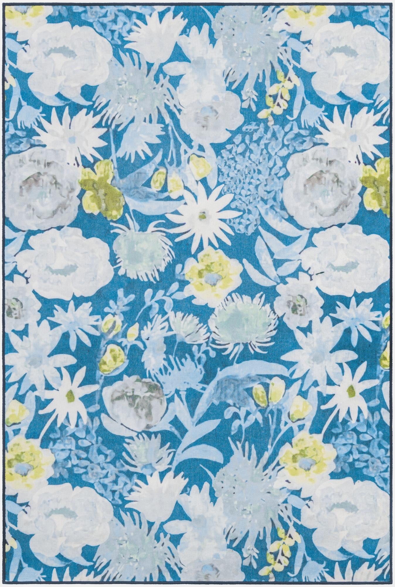  5' 3 x 8'  Washable Jill Zarin Caribbean Indoor / Outdoor Rug