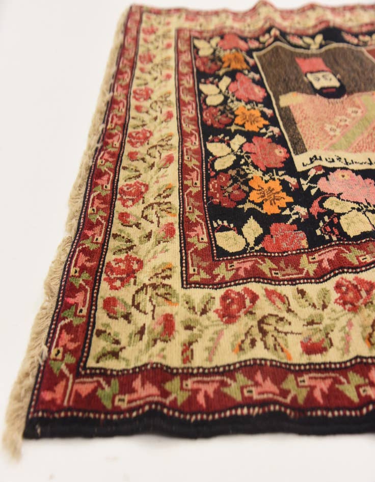 Detail image of  4' 4 x 5' 9  Hand Knotted Karabakh Wool Rug