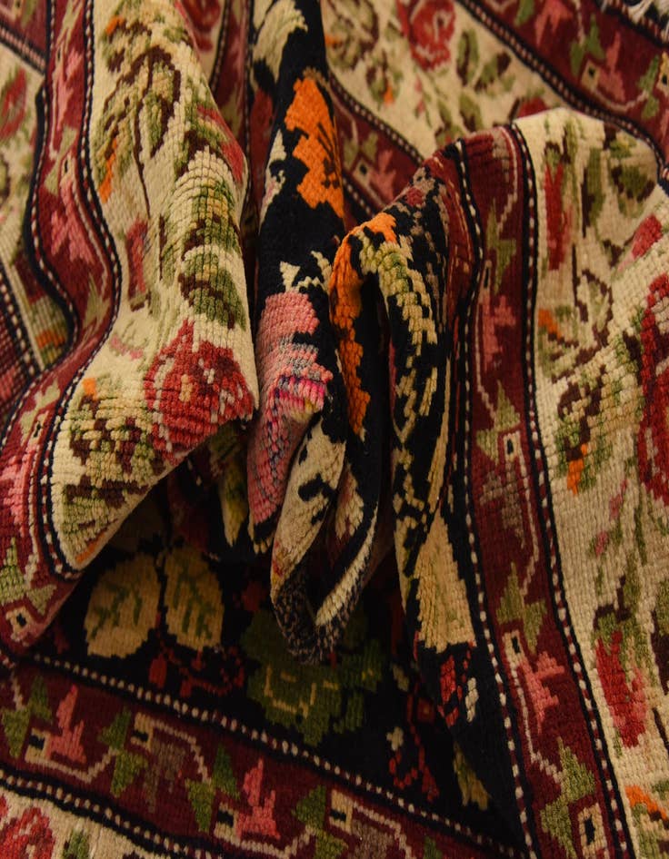 Detail image of  4' 4 x 5' 9  Hand Knotted Karabakh Wool Rug