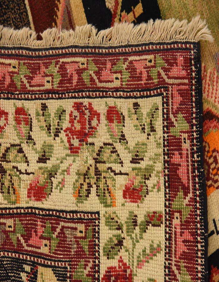 Detail image of  4' 4 x 5' 9  Hand Knotted Karabakh Wool Rug
