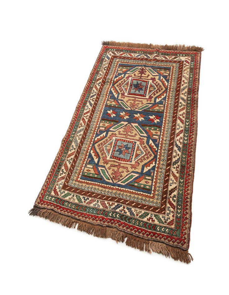 Detail image of  4' 4 x 5' 9  Hand Knotted Kars Wool Rug