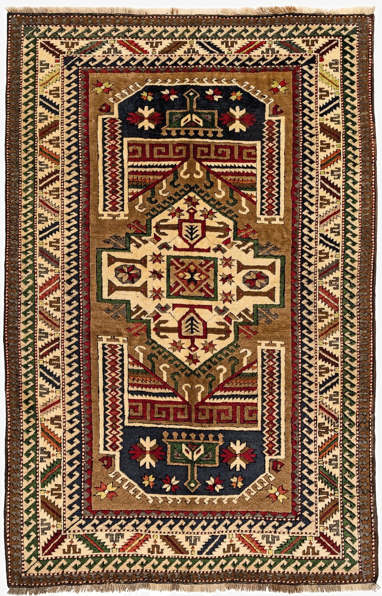  4' 4 x 6' 6  Hand Knotted Kars Wool Rug