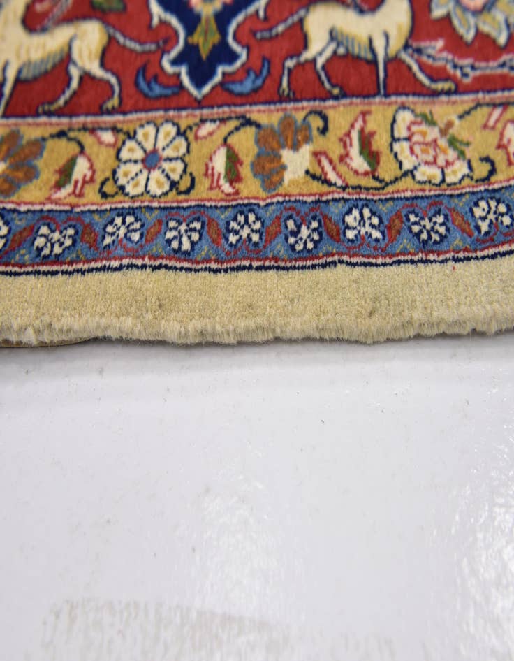 Detail image of  6' 10 x 9' 6  Hand Knotted Kashan Persian Rug