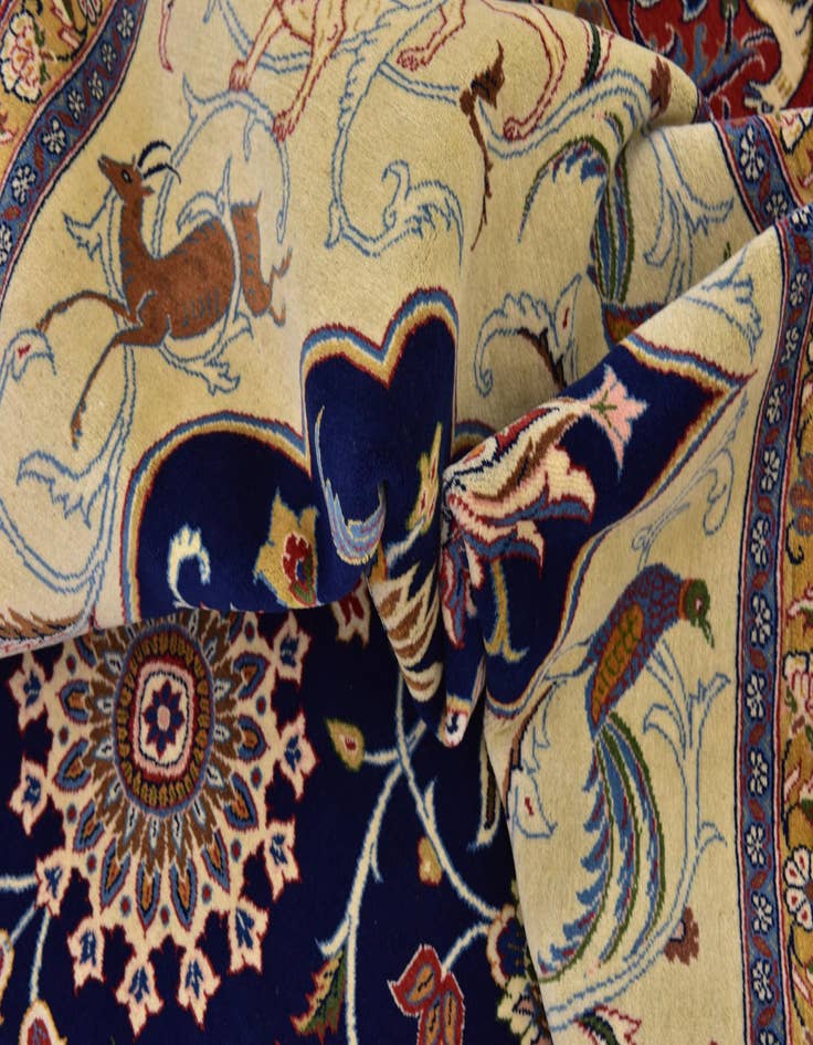 Detail image of  6' 10 x 9' 6  Hand Knotted Kashan Persian Rug