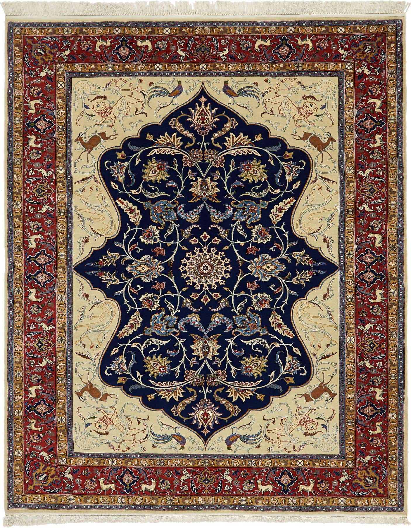 Primary image  6' 10 x 9' 6  Hand Knotted Kashan Persian Rug