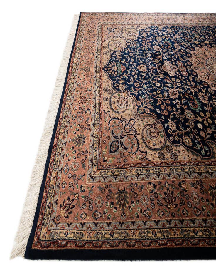 Detail image of  6' 7 x 10'  Hand Knotted Kashan Oriental Wool Rug