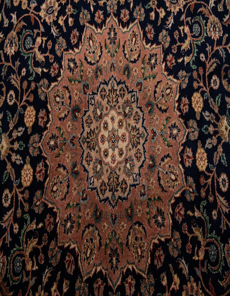 Detail image of  6' 7 x 10'  Hand Knotted Kashan Oriental Wool Rug