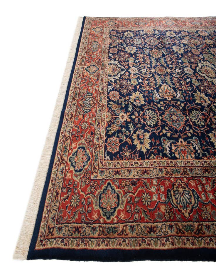 Detail image of  6' 6 x 10' 3  Hand Knotted Kashan Oriental Wool Rug