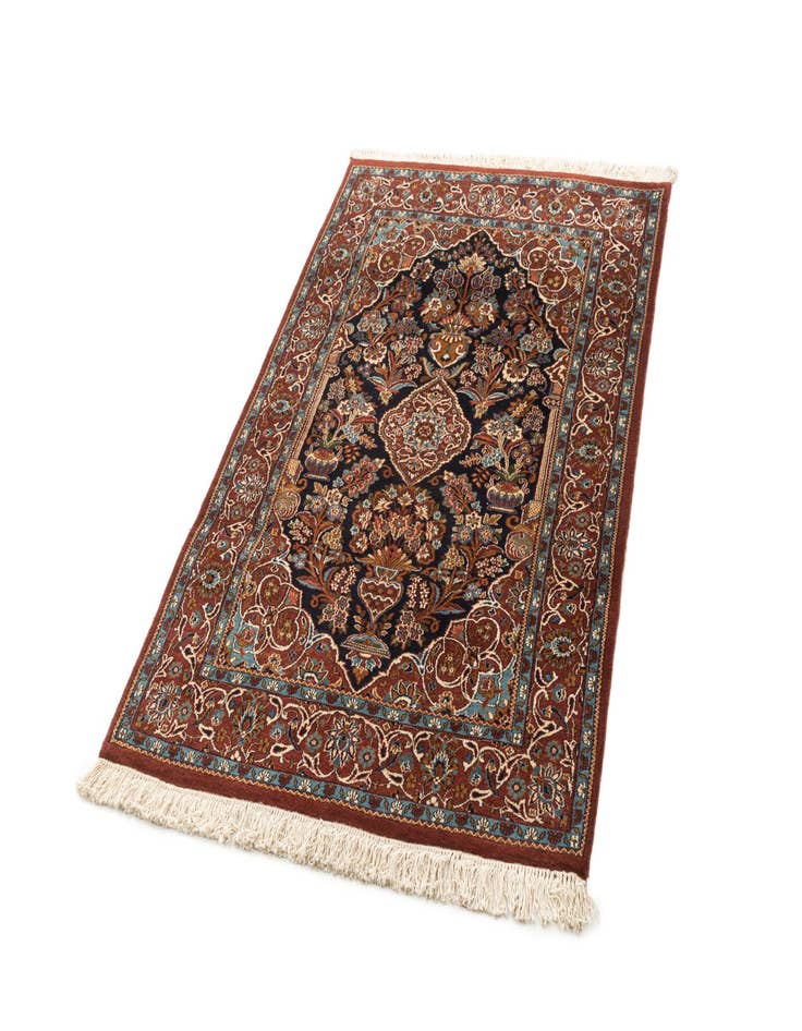 Detail image of  3' 10 x 5' 9  Hand Knotted Kashan Oriental Wool Rug