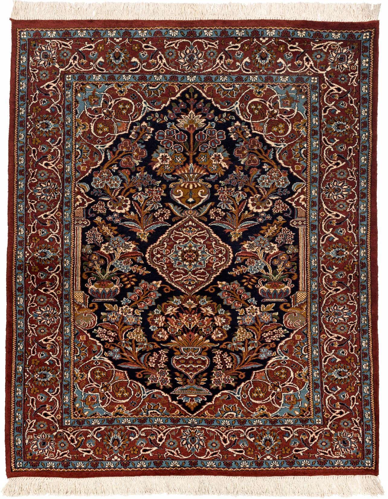 Primary image  3' 10 x 5' 9  Hand Knotted Kashan Oriental Wool Rug