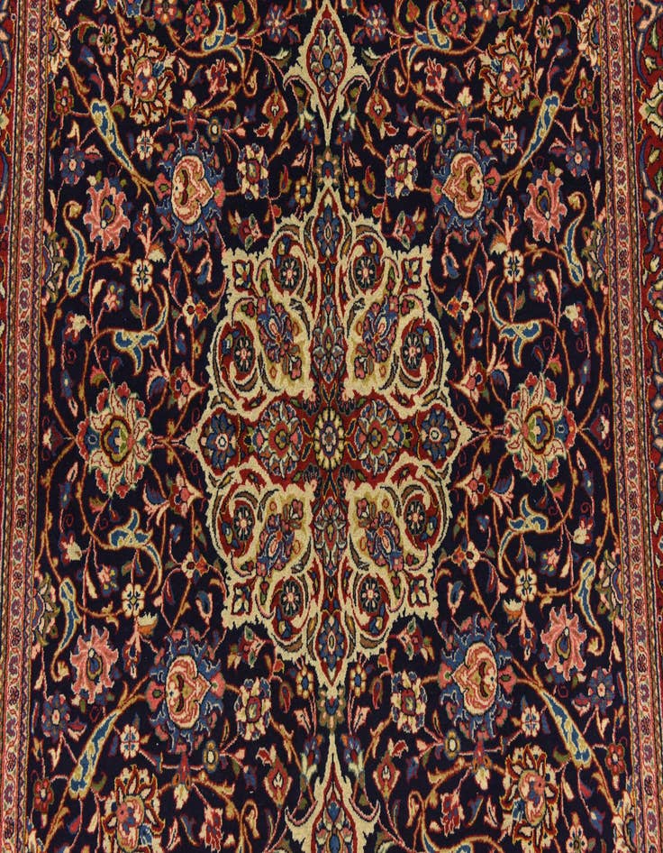 Detail image of  4' 4 x 7' 2  Hand Knotted Kashan Persian Wool Rug